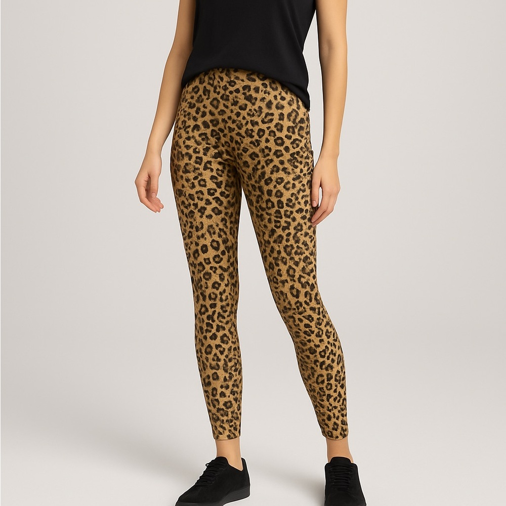 J. Crew Leopard Print Leggings - Black and Brown